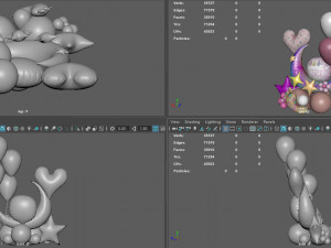 baby girl balloon Modelo 3D