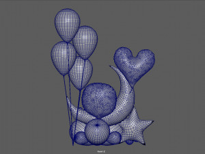 baby girl balloon Modelo 3D