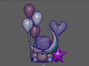 baby girl balloon 3D Model