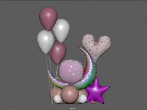 baby girl balloon 3D Model