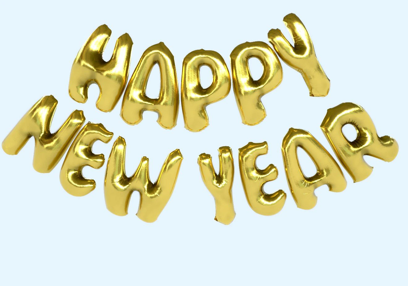 happy new year 3D Model .c4d .max .obj .3ds .fbx .stl .blend 