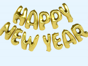 happy new year 3D 모델