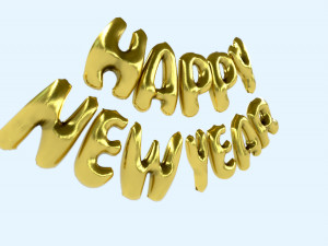 happy new year Modelo 3D