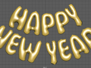 happy new year Modelo 3D
