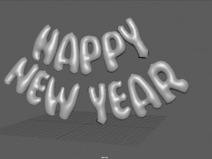 happy new year Modelo 3D