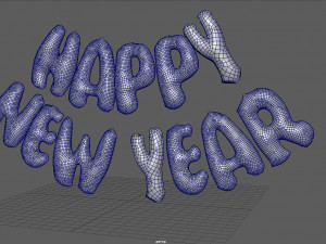 happy new year Modelo 3D