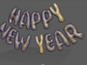 happy new year Modelo 3D