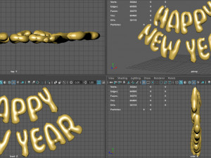 happy new year Modelo 3D