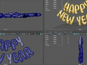 happy new year Modelo 3D