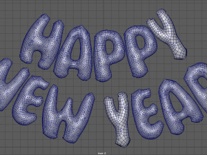 happy new year Modelo 3D