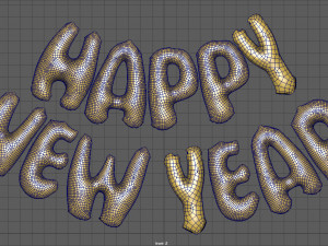 happy new year Modelo 3D