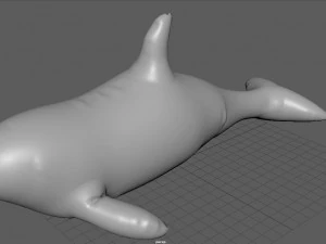 pływająca orka Model 3D