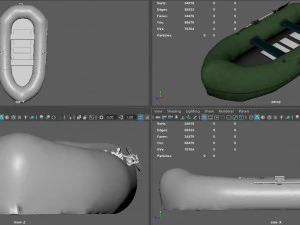 inflatable boat 3D Model