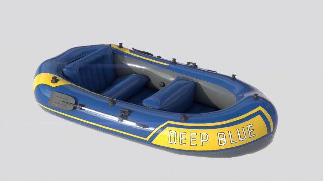 inflatable boat 2 Model 3D .c4d .max .obj .3ds .fbx .stl .blend 