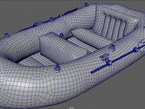 inflatable boat 2 Model 3D