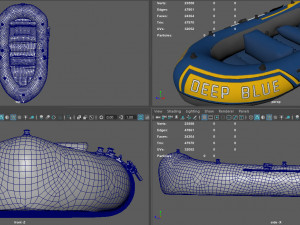 inflatable boat 2 Model 3D