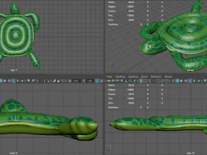 ż&oacute;łw pływający w basenie Model 3D