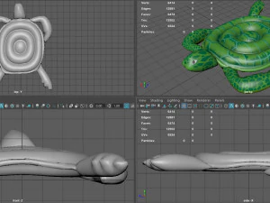 ż&oacute;łw pływający w basenie Model 3D