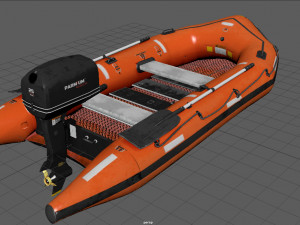 rescue boat Modello 3D