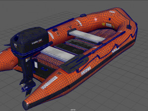 rescue boat Modello 3D