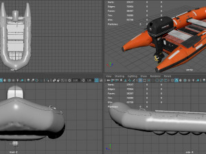 rescue boat Modello 3D