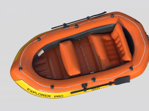 inflatable boat 3 3D Model
