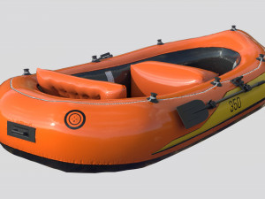 inflatable boat 3 3D Model