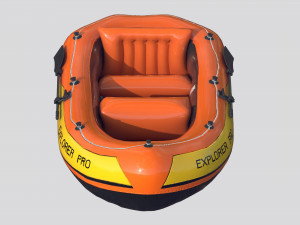 inflatable boat 3 3D Model