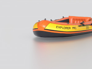 inflatable boat 3 3D Model