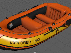 inflatable boat 3 3D Model