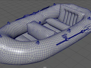 inflatable boat 3 3D Model