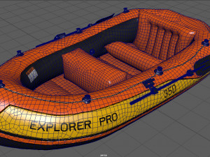 inflatable boat 3 3D Model