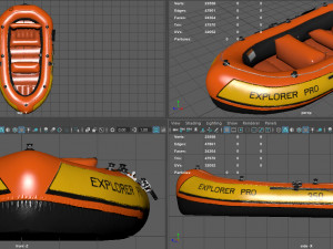 inflatable boat 3 3D Model