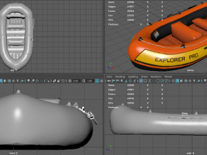inflatable boat 3 3D Model