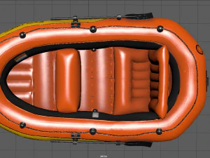 inflatable boat 3 3D Model