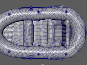 inflatable boat 3 3D Model