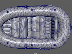 inflatable boat 3 3D Model
