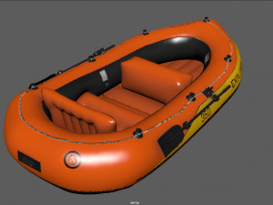inflatable boat 3 3D Model