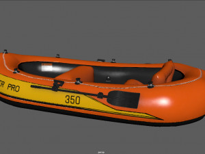inflatable boat 3 3D Model