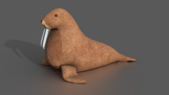 walrus teddy 3D Model .c4d .max .obj .3ds .fbx .stl .blend 