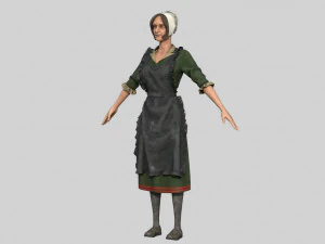 peasant woman 3D Model