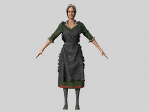 peasant woman Modello 3D