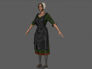 peasant woman Modello 3D