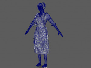 peasant woman Modello 3D