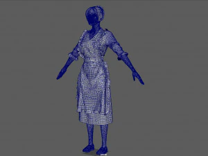 peasant woman 3D Model