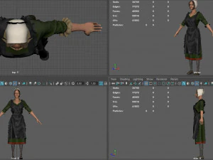 peasant woman 3D Model