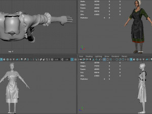 peasant woman Modello 3D