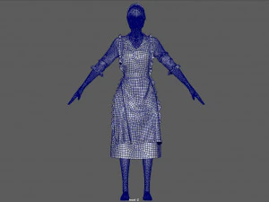 peasant woman 3D Model