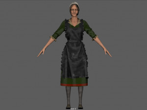 peasant woman Modello 3D