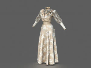 tea dress Model 3D